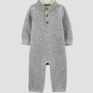 Carter's Just One You Baby Boys' Fleece Romper GraySize 9M